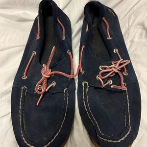 Sperry Navy and Red Boat Shoes